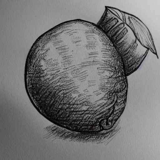 Image similar to professional ink pen sketch of a lemon