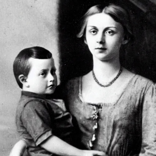 Prompt: photo of a 2 3 year old german princess and her 4 year old son