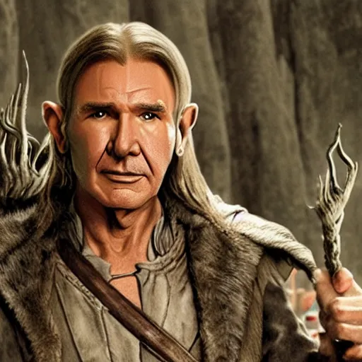 Image similar to fanart of Harrison ford as thranduil