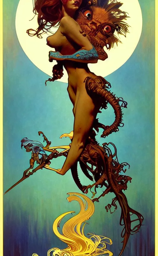 Image similar to exquisite imaginative anthropomorphic creature poster art, movie art, by lucusfilm, weta studio, alphonso mucha, james jean, frank frazetta, 8 k, denoised