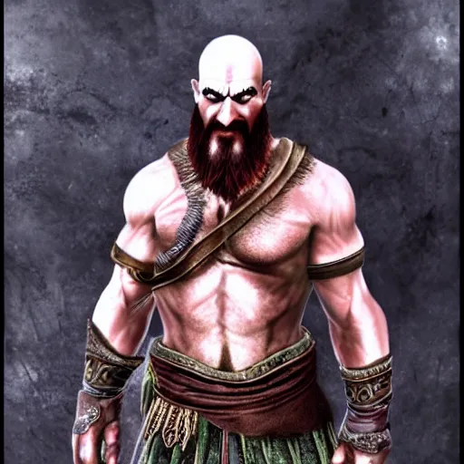 Prompt: kratos as an onion