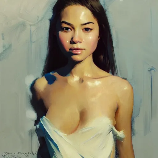 Image similar to greg manchess portrait painting of yorha type a no. 2, organic painting, sunny day, matte painting, bold shapes, hard edges, street art, trending on artstation, by huang guangjian and gil elvgren and sachin teng