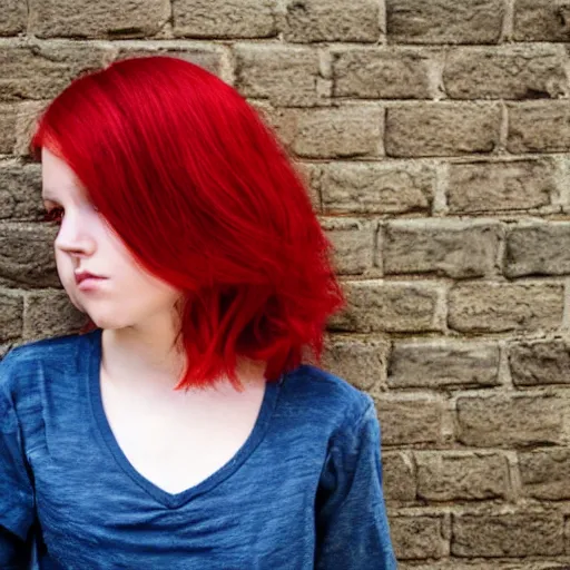 Prompt: girl with red hair