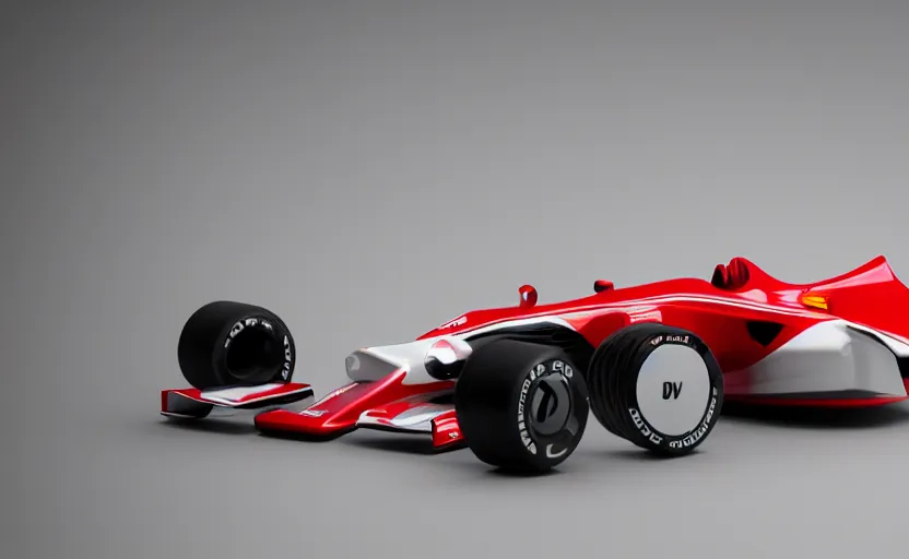 Prompt: still of a retro futuristic ferrari formula 1 car inspired by f 1 2 0 2 1 concept, studio lighting,