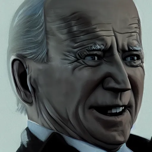 Image similar to joe biden being extremly scary, dramatic lighting, cinematic, establishing shot, extremly high detail, photorealistic, cinematic lighting, artstation, style by James Gurney