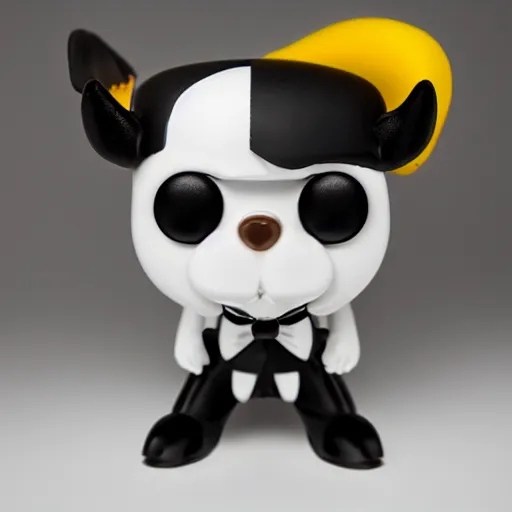 Prompt: a funko pop of a horse wearing a tuxedo, photo studio, professional photo, professional lighting, hdr, trending on artstation