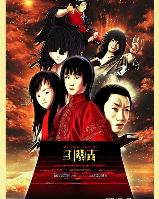 Image similar to a movie about kungfu, movie poster, anime art, smooth