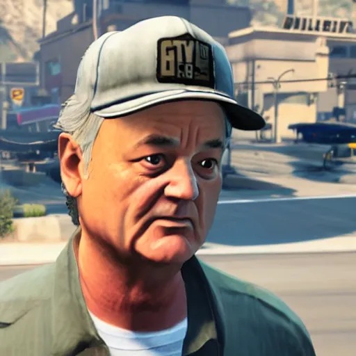 Image similar to bill murray with a gun, game character, gta 5 screenshot