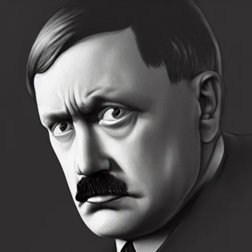 Image similar to hitler shot in head by seth rogen photorealistic