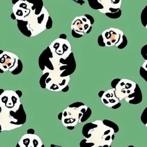 Image similar to TOO MANY PANDAS