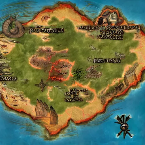 prompthunt: skypiea map form one piece anime