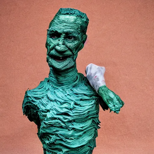 Image similar to Hololive Gawr Gura Papier-mâché statue, 8K