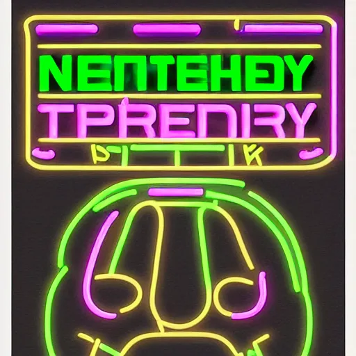 Prompt: id theory neon poster