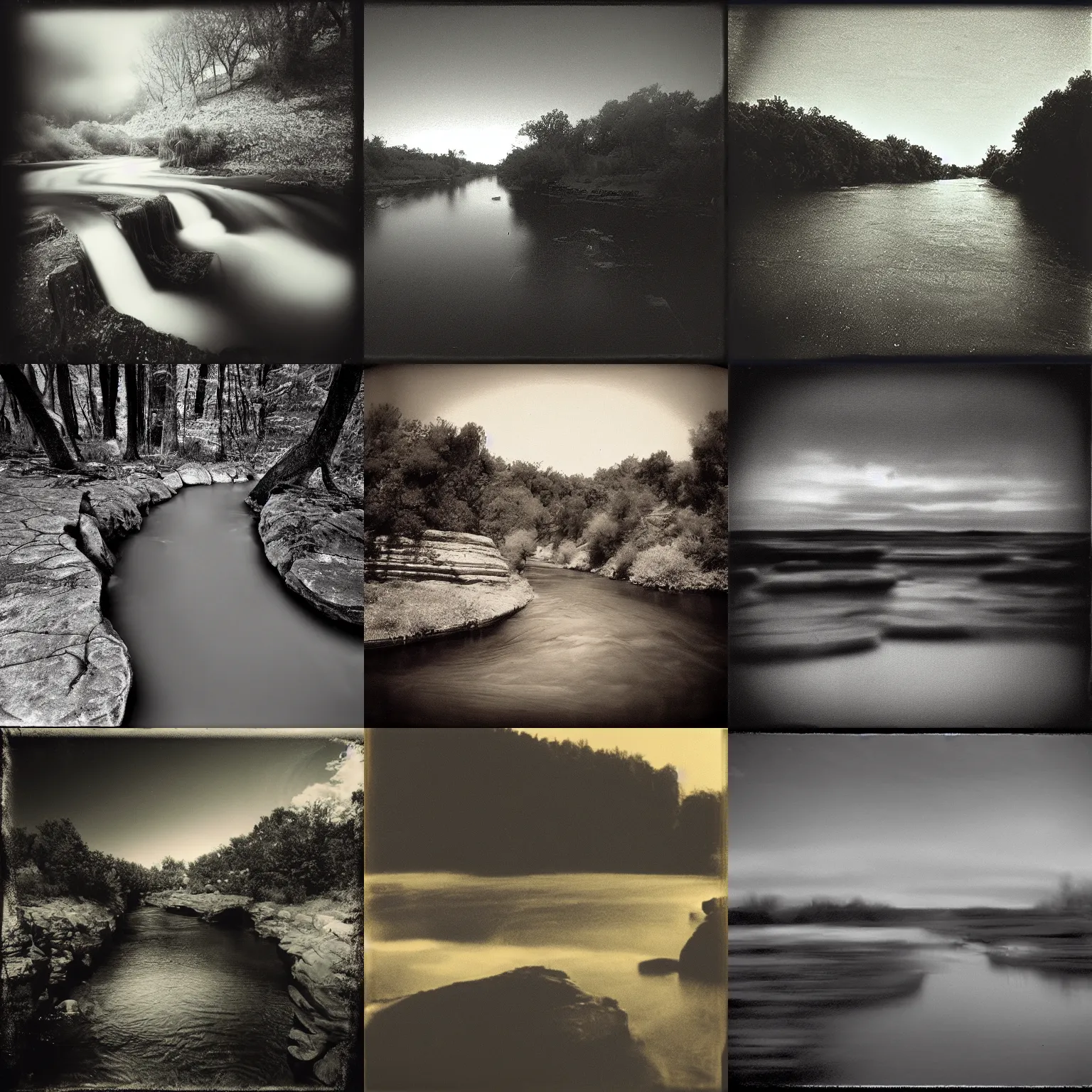 Prompt: the river styx, a photo by beau brashares, pinhole photography