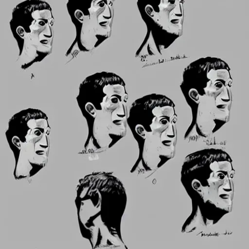 Image similar to mark zuckerberg early concept art sketches