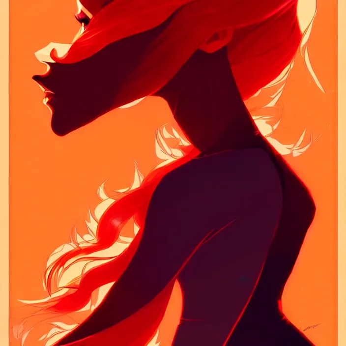 Prompt: style artgerm, joshua middleton, conrad roset, beautiful kristen bell with dark red dress, very long orange hair, symmetrical face, symmetrical eyes, fire powers fire swirling, detailed, volcano setting, cinematic lighting