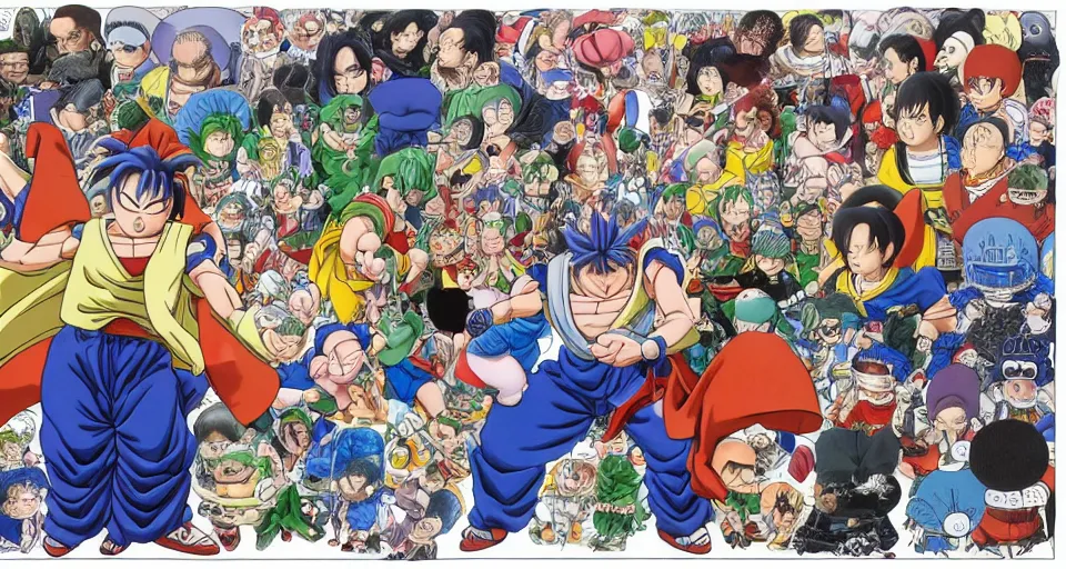 Image similar to the two complementary forces that make up all aspects and phenomena of life, by Akira Toriyama