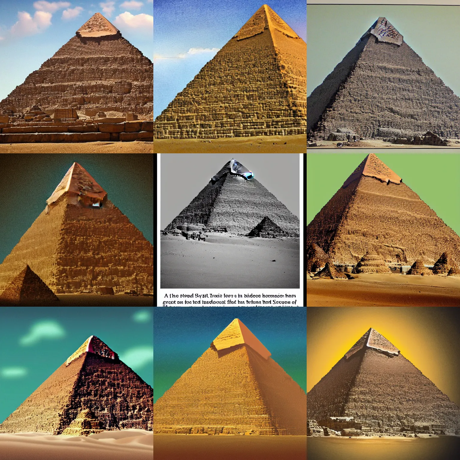 Prompt: a storybook illustration of the Great Pyramid of Gizah