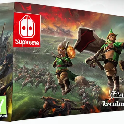 Image similar to supreme commander realistic warzone in the kingdom of hyrule