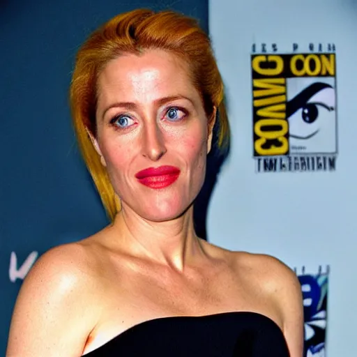 Prompt: Gillian Anderson as Max Headroom