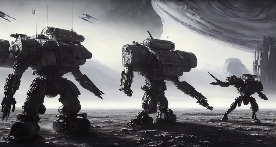 Prompt: hyper realistic sci - fi matte concept art painting of epic cinematic battle between mechwarriors fighting on the moon, guns, missiles, explosions, beautiful details, strong composition painted by kim jung guweta studio rutkowski, james gurney and greg rutkowski, and lucasfilm, smooth, intricate, detailed, sharp focus, cinematic