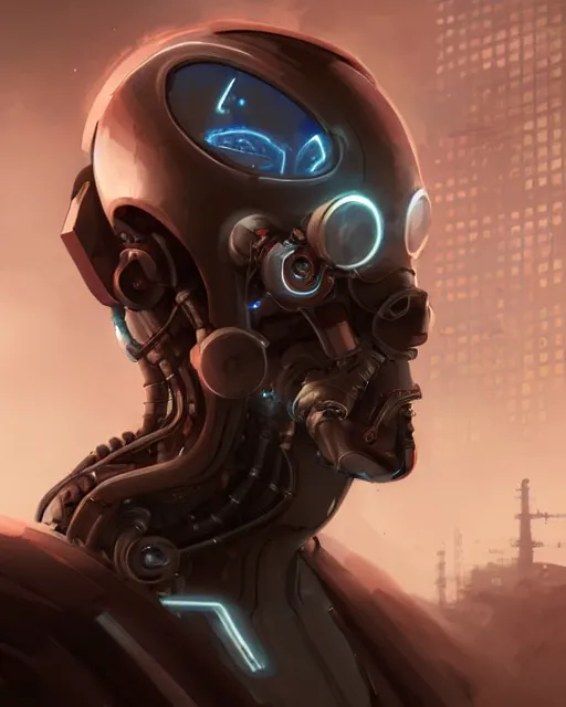 Prompt: a laboratory operator man with cybernetic enhancements seen from a distance, halfbody portrait, scifi character portrait by greg rutkowski, peter mohrbacher, daytoner, cinematic lighting, dystopian scifi gear, profile picture, mechanical, cyborg, half robot