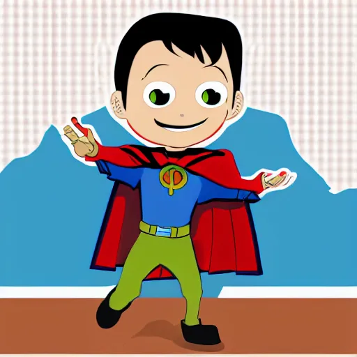 Image similar to dr. strange as a very young boy smiling on the cartoon wild - kratts, sticker - art, svg vector, adobe - illustrator