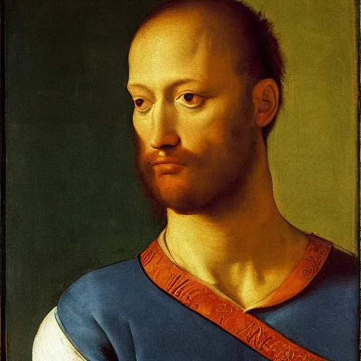 Image similar to a painting of a man with the head of a horse, by Agnolo Bronzino