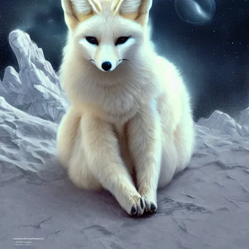 Image similar to Arctic Fennec Fox, intricate, highly detailed, digital painting, artstation, concept art, smooth, sharp focus, illustration, Unreal Engine 5, 8K, art by artgerm and greg rutkowski and alphonse mucha