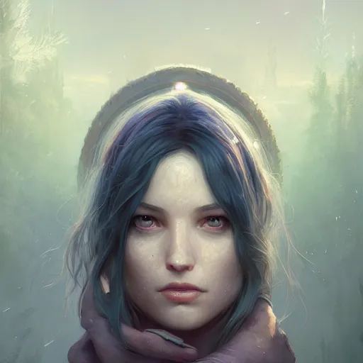 Prompt: Highly detailed necrotic portrait of a young woman, Stephen Bliss, unreal engine, fantasy art by Greg Rutkowski, Loish, Rhads, Makoto Shinkai and Lois van baarle, ilya kuvshinov, rossdraws, Tom Bagshaw, global illumination, radiant light, detailed and intricate environment