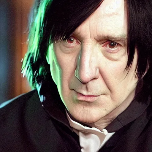 Prompt: Severus Snape dances in a bar, neon, realistic, full body, very detailed, super realistic, dramatic movement