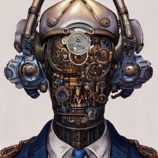 portrait painting of a steampunk cyborg president, | Stable Diffusion ...