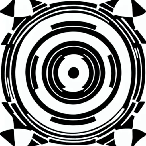 Image similar to black and white symbol by karl gerstner, monochrome, 8 k scan, centered, symetrical, satisfying, bordered