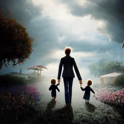 Prompt: stunning, coherent, impressive, detailed still of black a family in clouds, follow shot, 3d, in the style of pixar, comic book style, 3d, highly detailed, sharp focus, bokeh, depth of field, 16k resolution, Unreal Engine 5, coherent, cinematic lighting, photorealistic, by Zhang Jingna