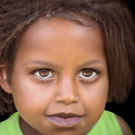 Prompt: portrait of a 5 year old aboriginal male, studio lighting, realistic, detailed