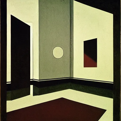 Image similar to a parade of disconnected images : obscure corners of nameless interiors, astronomical diagrams projecting the distances between celestial bodies, a painting by giorgio de chirico, a list of unpopular anagrams.