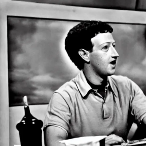 Image similar to mark zuckerberg in i love lucy ( 1 9 5 1 )