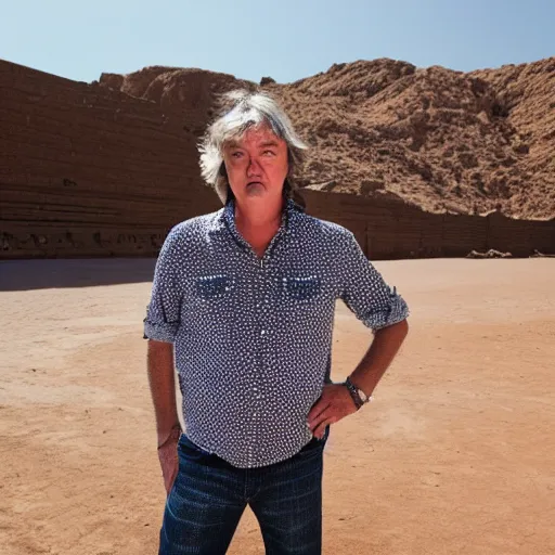 Image similar to james may on a trip to mecca, 4 k image