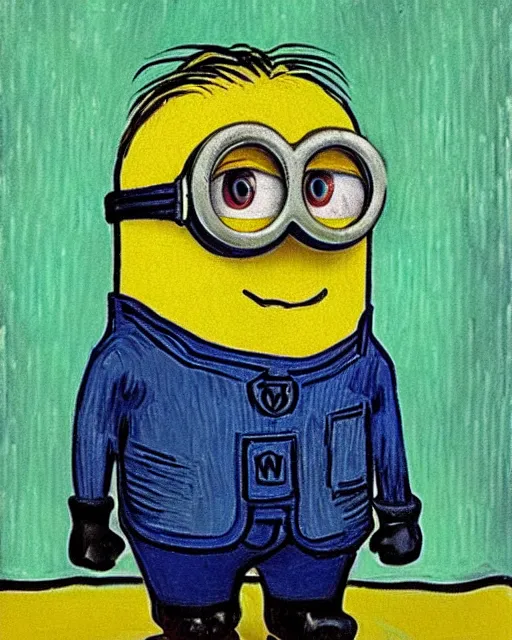 Image similar to Minion Self-portrait by Vincent van Gogh