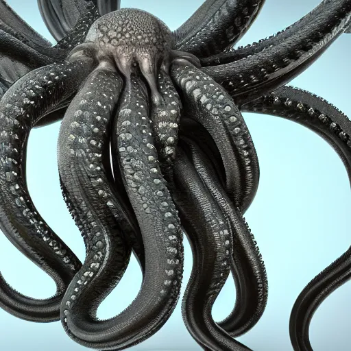 Prompt: giant glistening medusa octopus chimera, dripping mucus, octane render