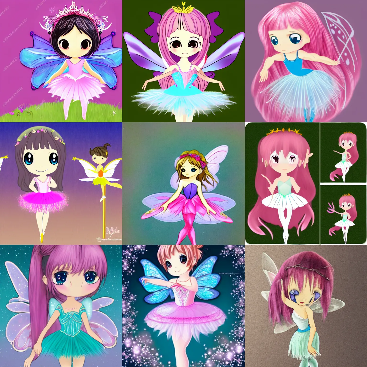 Prompt: fairy ballerina, chibi anime