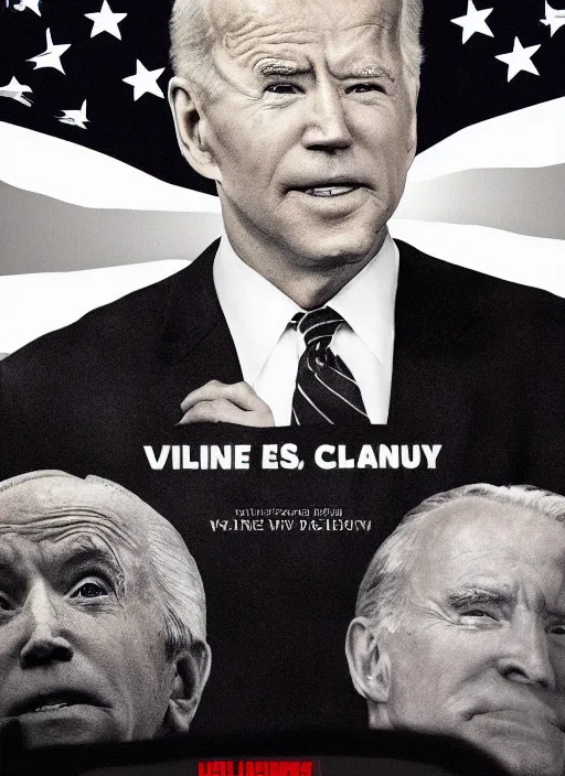 Image similar to biden, an elderly and wrinkled channing tatum portray united states president joe biden, minimalist movie poster, theatrical poster, fan art, digital art, trending on artstation