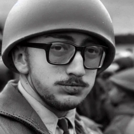 Prompt: sam hyde as a soldier on dday storming a beach, 4k