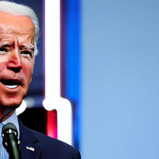 Prompt: joe biden with the make - up of a sad clown.