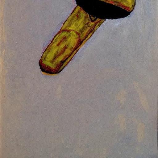 Image similar to painting of a ufo in the style of egon schiele