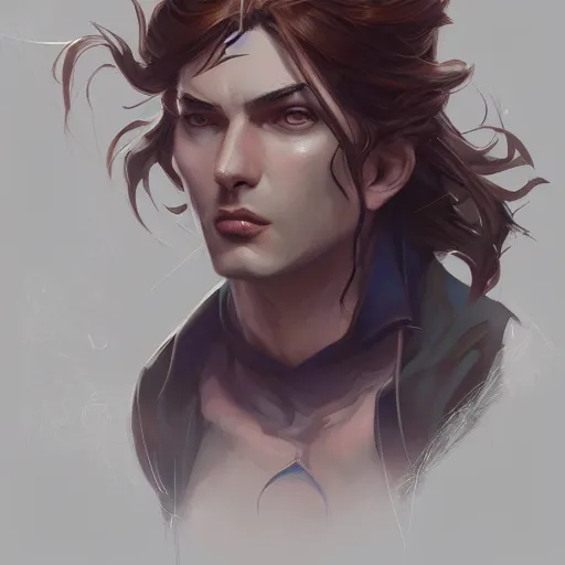 Image similar to a powerful witch man unleashing magic powers, artstation, tumblr, symmetrical facial features, intricate, elegant, digital painting, concept art, illustration, smooth, sharp focus, finely detailed, in the style of artgerm and greg rutkowski and william adolfe bouguerea,