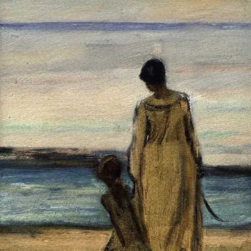 Image similar to a painting in the style of philip wilson steer.