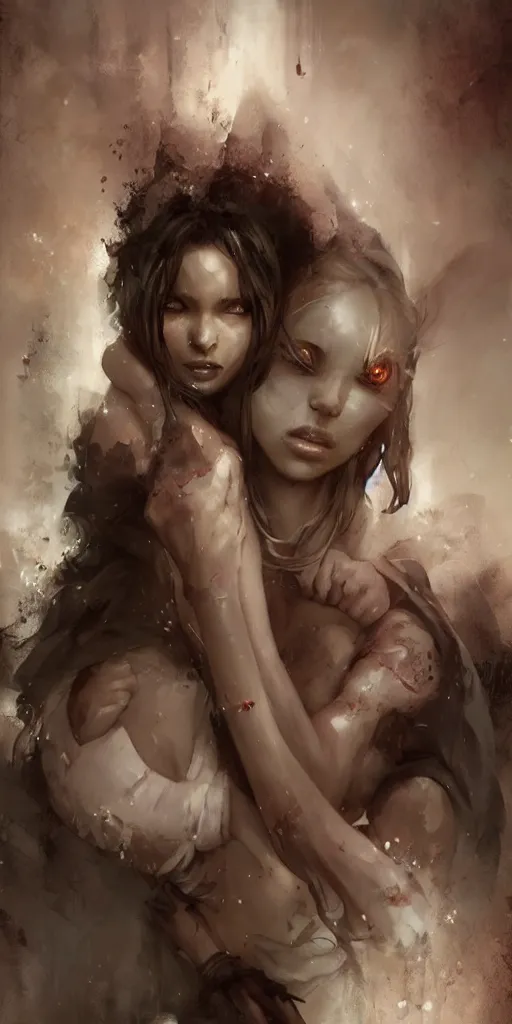 Prompt: love by bastien lecouffe - deharme