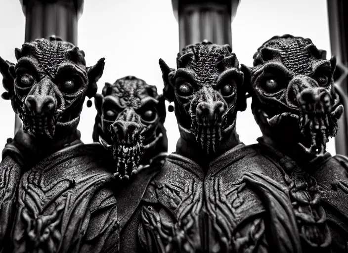 Image similar to photo of a real life photorealistic three - headed kerberos guarding the gates to the underworld. fantasy horror style. highly detailed 8 k. intricate. lifelike. soft light. nikon d 8 5 0 5 5 mm. dof. cinematic post - processing.