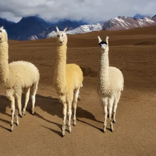 Image similar to Llamas Transcend the Physical Plane in a Rapturous Vision of Interdimensional Peruvian Metaphysics